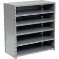 Global Industrial 6 Shelf, Closed Steel Shelving Unit, 36inW x 18inD x 39inH, Gray 239605